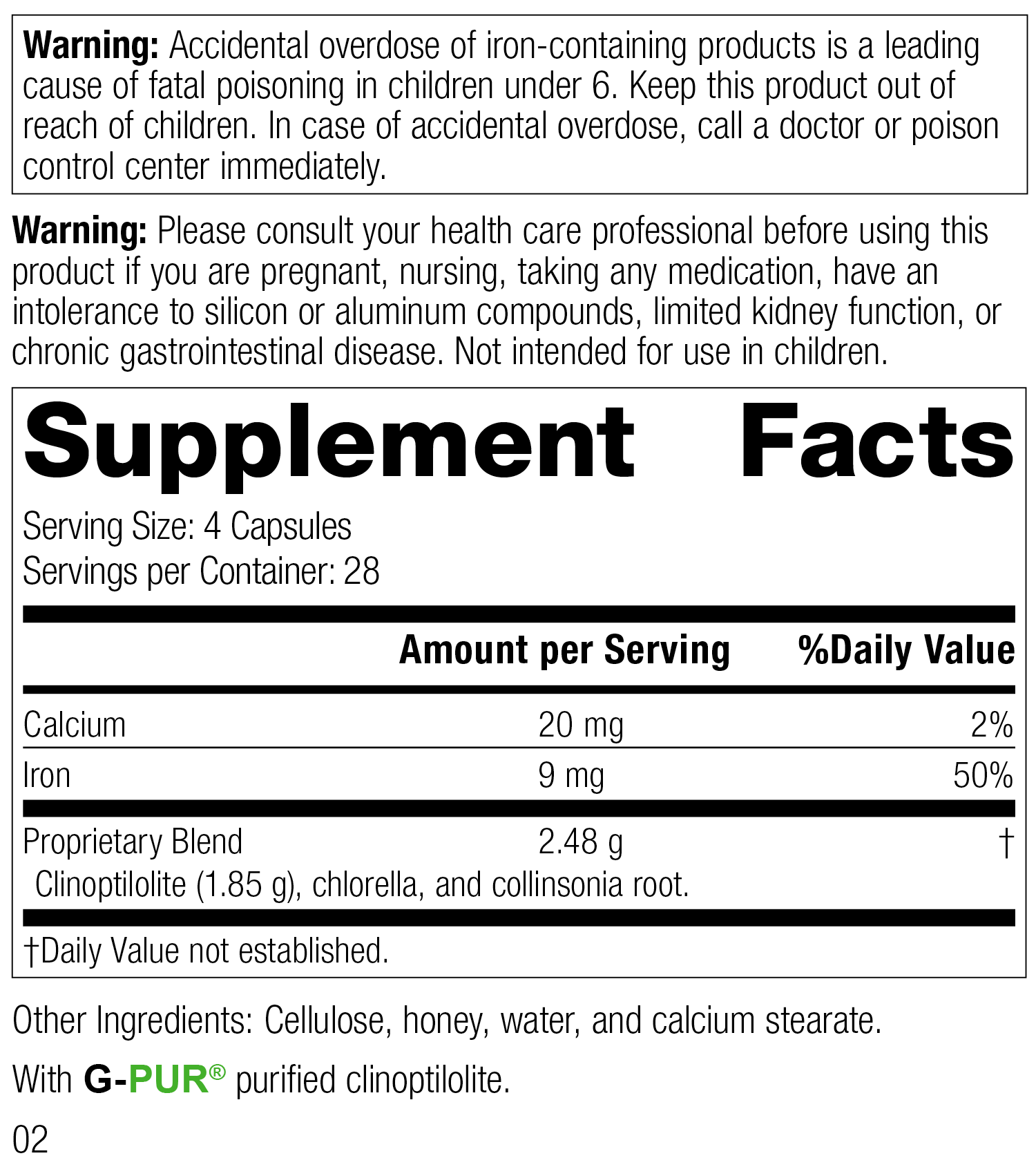 Rev 01 Supplement Facts