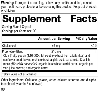 Okra Pepsin E3, 90 Capsules, Rev 03 Supplement Facts