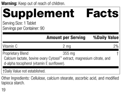 Ovex®, 90 Tablets, Rev 18 Supplement Facts