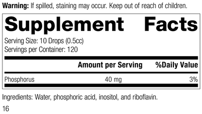 Phosfood® Liquid, Rev 15 Supplement Facts