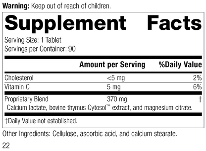 Thymex®, 90 Tablets, Rev 21 Product Label