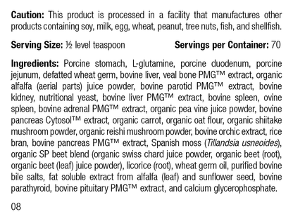 supplement fact label