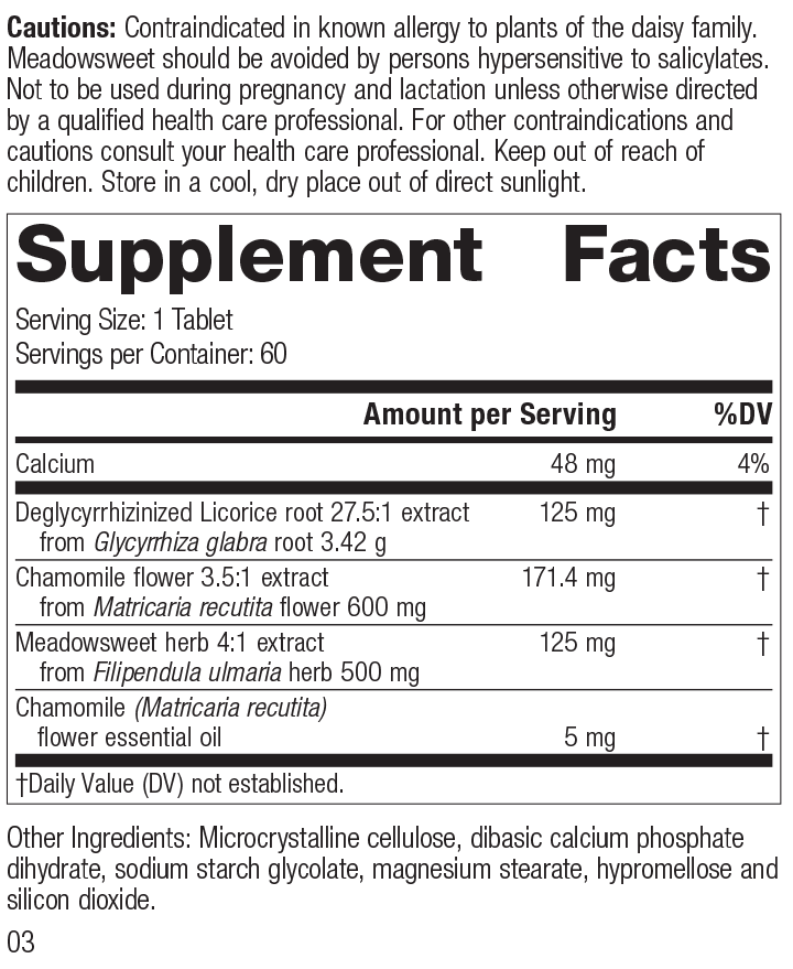 supplement fact label