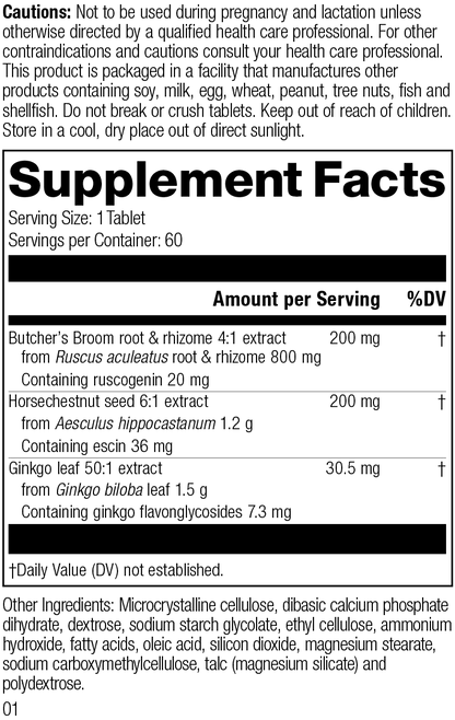 Vascular Care Complex, Rev 01 Supplement Facts